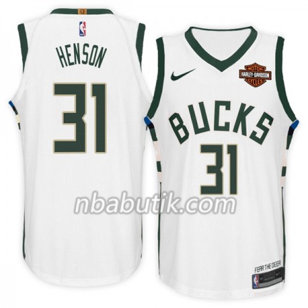 NBA Mænd Trøje Milwaukee Bucks John Henson 31 Nike 2017-18 Hvid Swingman